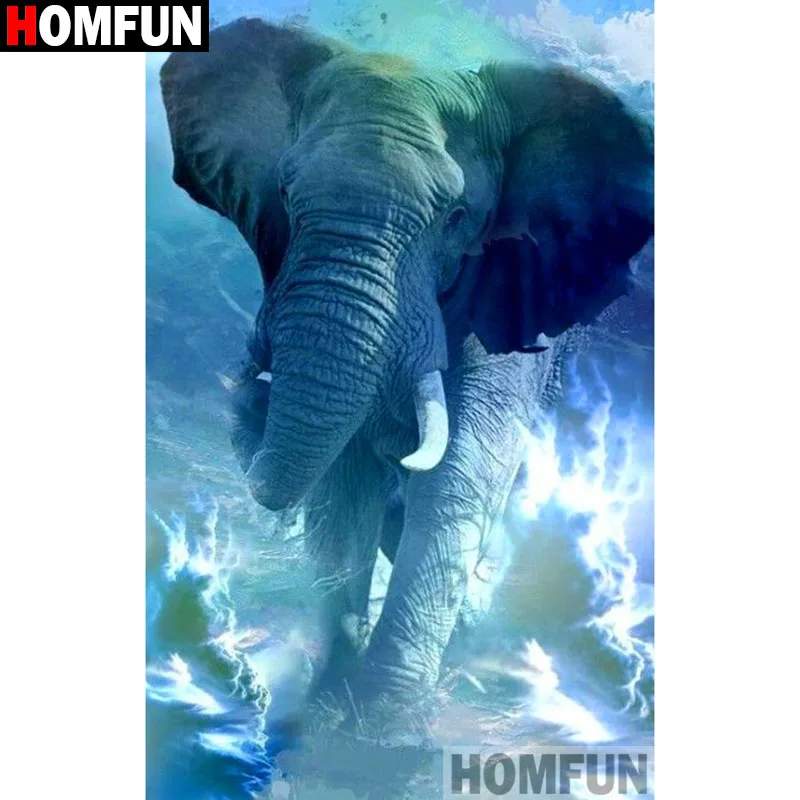 Алмазная живопись HOMFUN слон алмазная вышивка 5D сделай сам с полными
