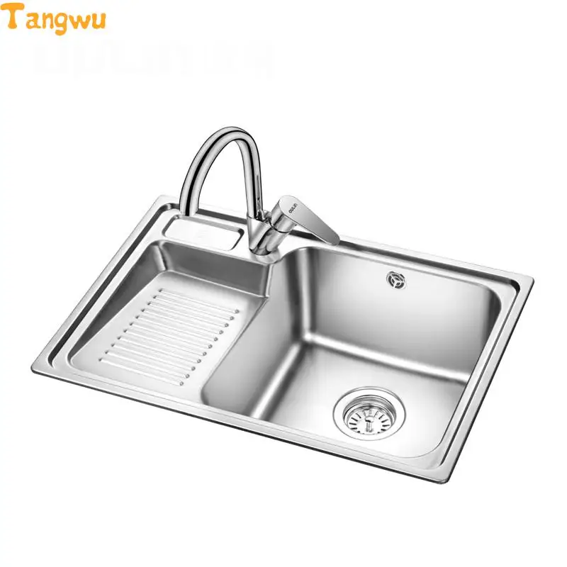 Кухонная раковина бесплатная доставка из нержавеющей стали моющая корыта один