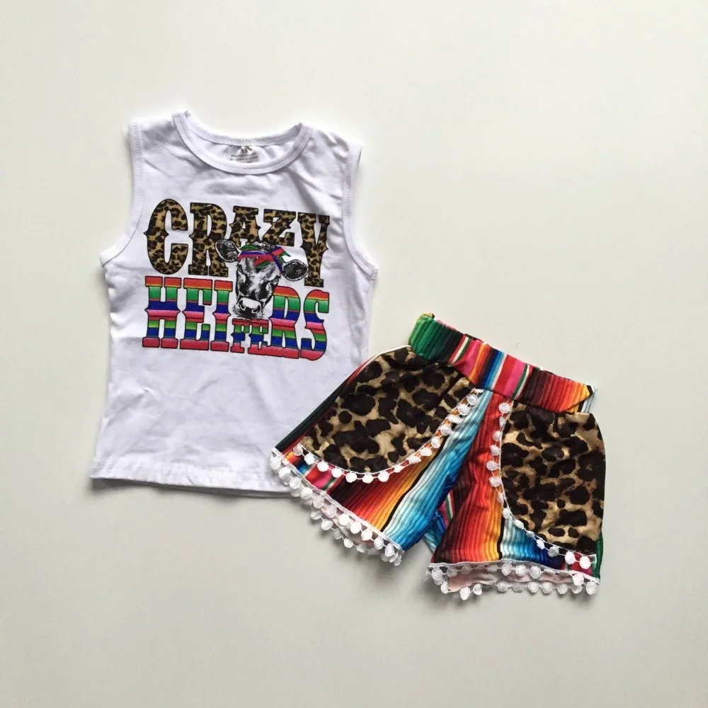 Новое поступление детская одежда для маленьких девочек CRAZY HEIFER леопардовые шорты