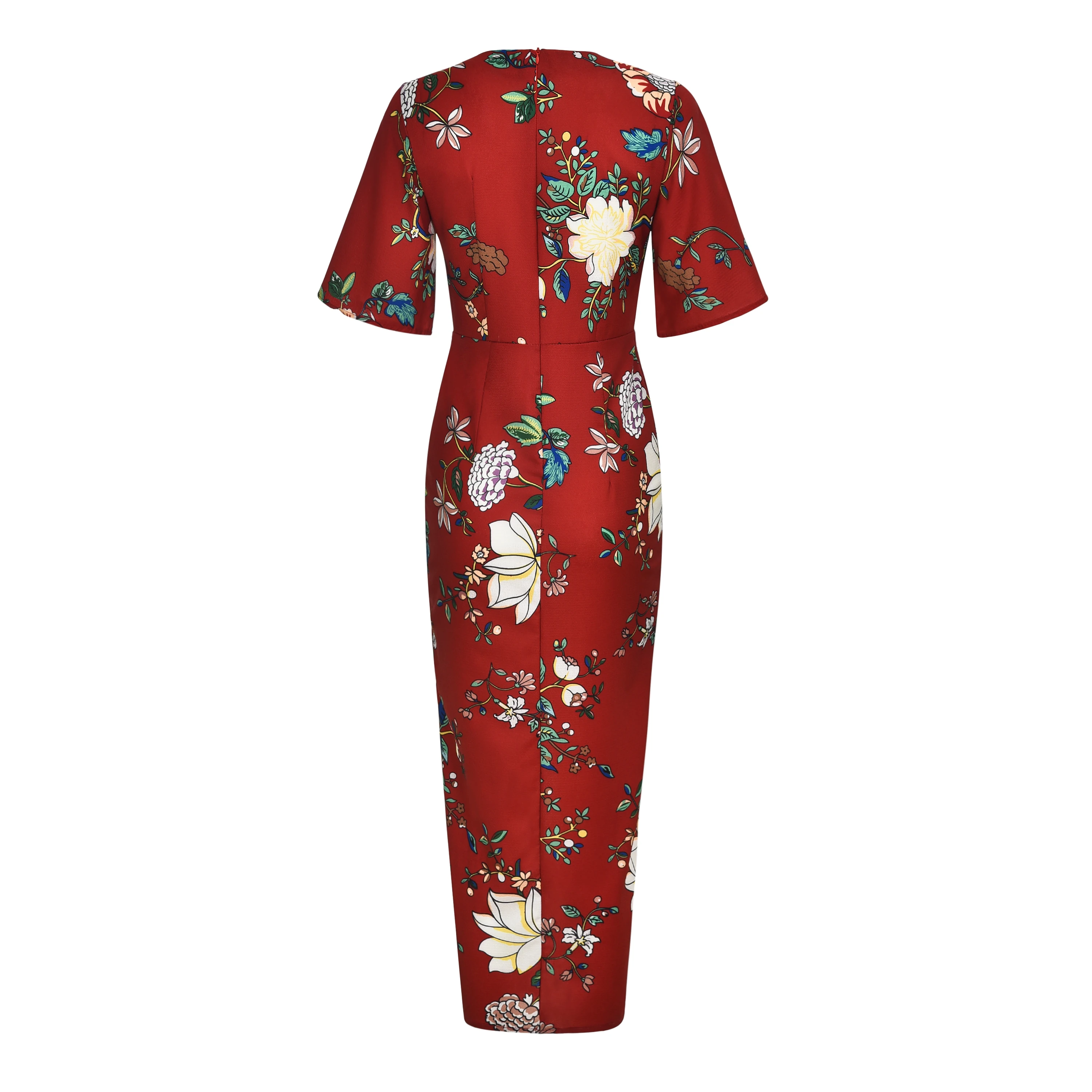 Высококачественное шифоновое асимметричное платье с v образным вырезом и