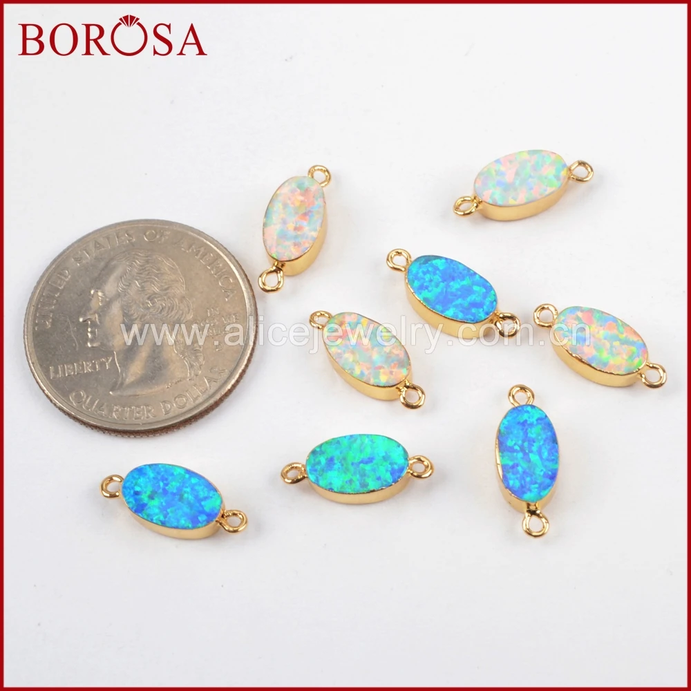 BOROSA 10 шт. Новое поступление овальные золотые белые и синие японские драгоценные
