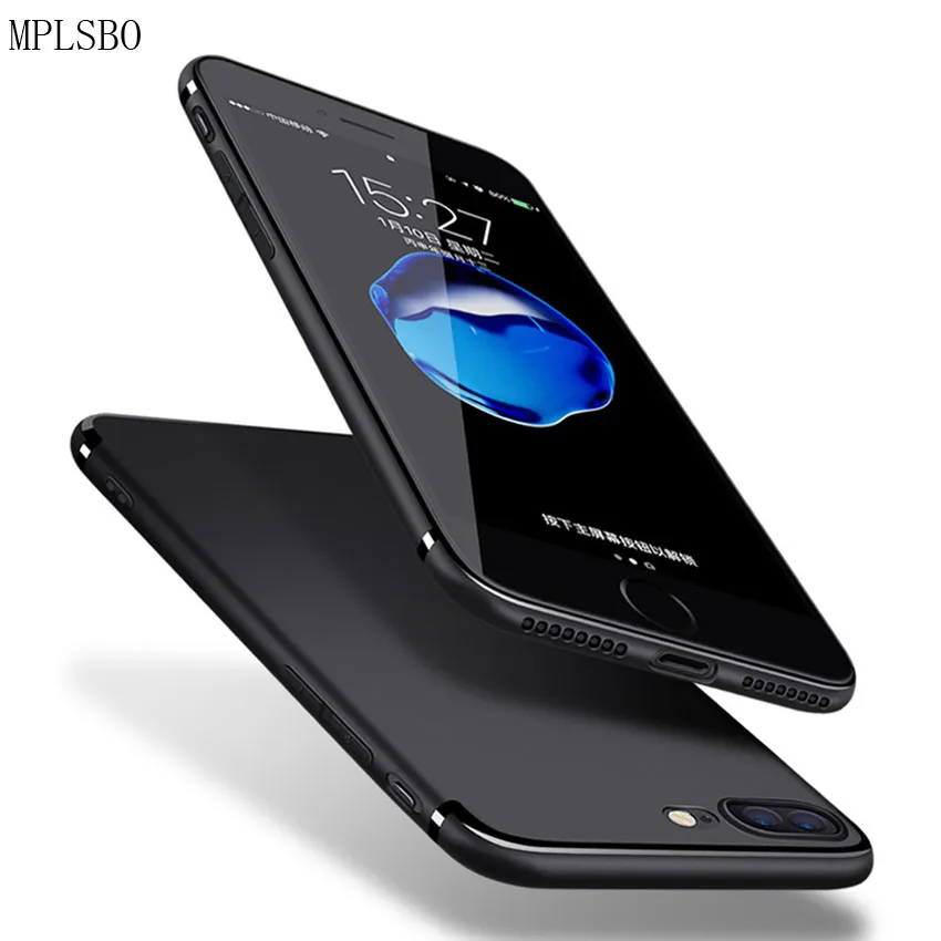 Чехол MPLSBO для телефона iPhone 5 5S 5E 6 6S 7 8 Plus ультратонкие однотонные мягкие чехлы из
