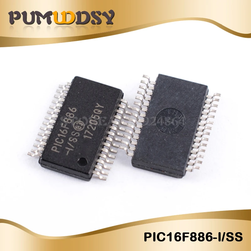 2 шт. PIC16F886 I/SS SSOP28 SSOP 16F886 SMD усиленные флэш Микроконтроллеры IC|Интегральные схемы| |