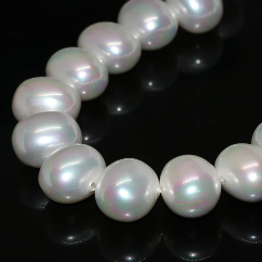 Бусины женские с натуральным жемчугом 15 дюймов 16 х19 мм|irregular beads|jewelry makingpearl shell |