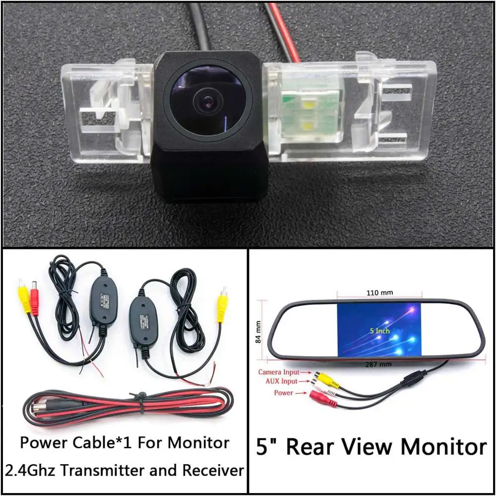 C Wireless 5 inch M Full HD резервная камера заднего вида для peugeot 407 406 coupe 106 1007 3D хэтчбек 307 308 2D Coupe автомобильный парковочный ЖК-зеркальный монитор - Название цвета: C Wireless 5 inch M