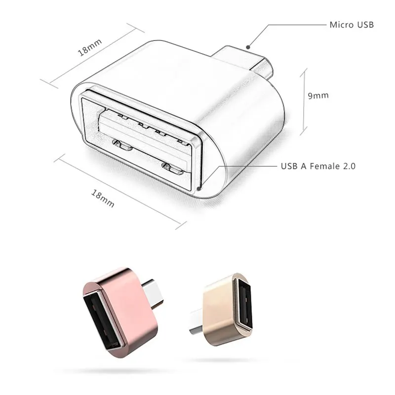 Мини микро USB 2 0 OTG конвертер для обнимания камера планшет MP3 адаптер Samsung HTC Sony LG