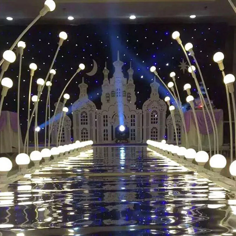 

Super Bright 20M*1.2M Double Face Silver Wedding Mirror Carpet Stage Aisle Runner Event Party Banquet Decoration ZA3563