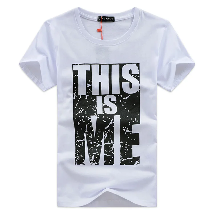 white Летняя футболка с буквенным принтом Camiseta, Мужская футболка с круглым вырезом, одежда для фитнеса, мягкая дышащая повседневная мужская футболка для мужчин, размер 5XL - Цвет: white