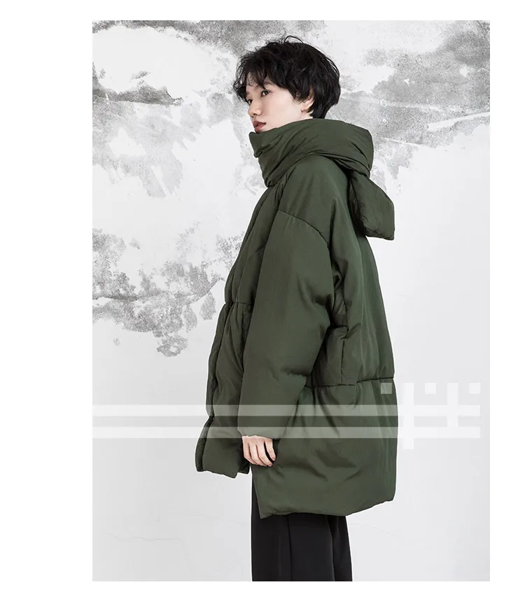 IRINAY212 Новая коллекция с шарфом двубортный oversize Асимметричный Зима белая утка подпушка куртка пальто для женщин