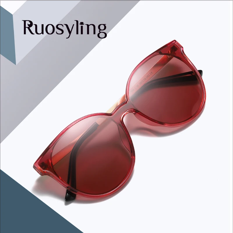 Ruosyling женские солнцезащитные очки поляризованные UV 400 кошачий глаз для девушек