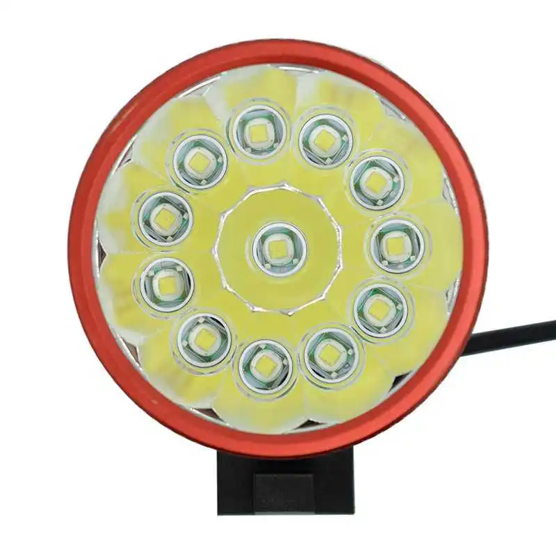 12 T6 2 в 1 фары фара 22000 люмен 12 x xm-l T6 LED Велосипедные фары Велоспорт велосипед Глава лампы+ 18650 Батарея пакет+ Зарядное устройство