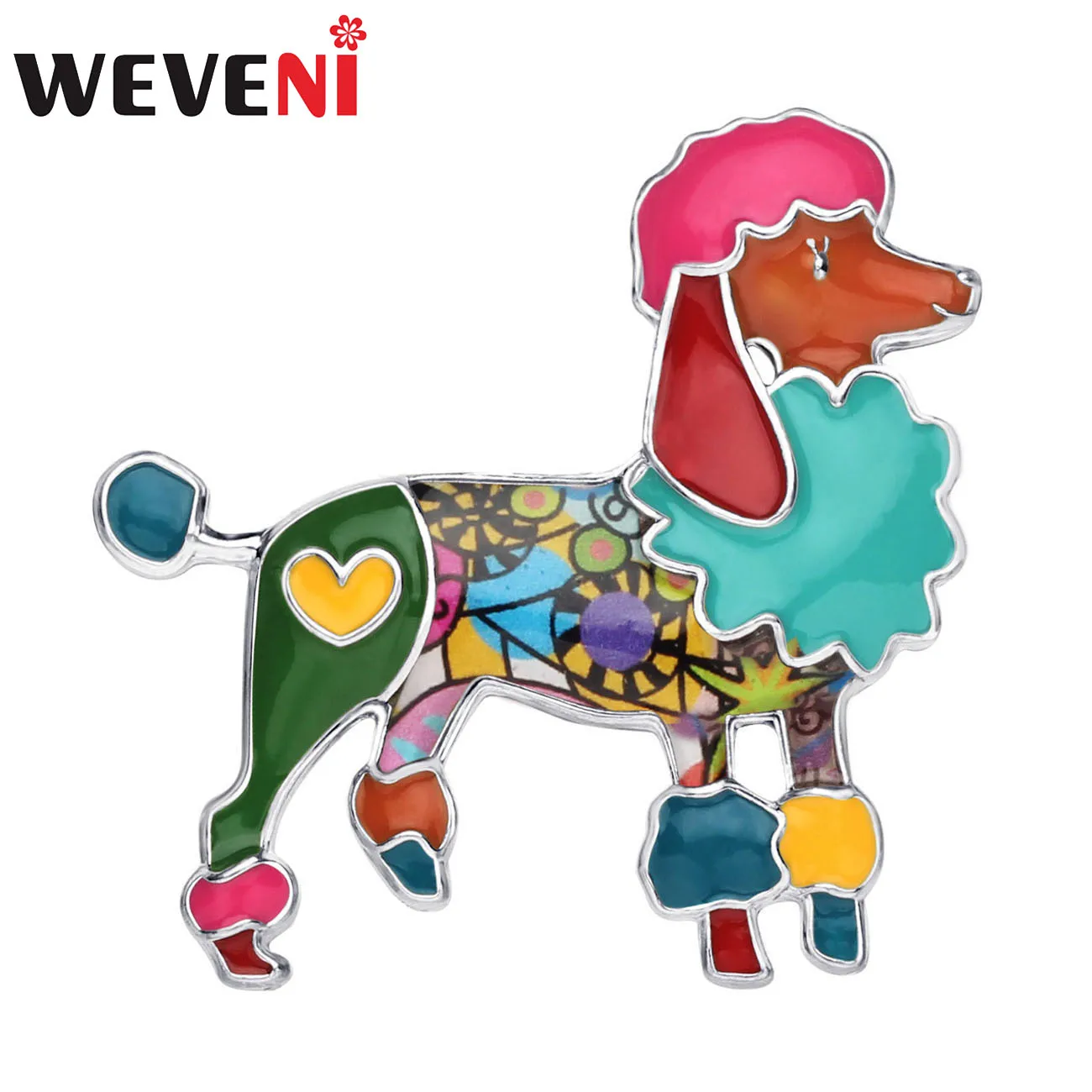 WEVENI Эмаль сплав мультфильм Пудель броши в форме собаки одежда украшение для шарфа ювелирные изделия булавка подарок для женщин девочек животное аксессуары для домашних животных