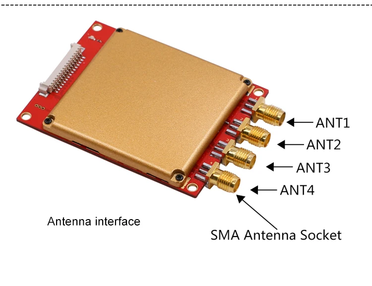 868 МГц 15 м impinj r2000 uhf rfid модуль 4 антенных порта ISO18000-6C(EPC GEN2) для управления складом и системы синхронизации