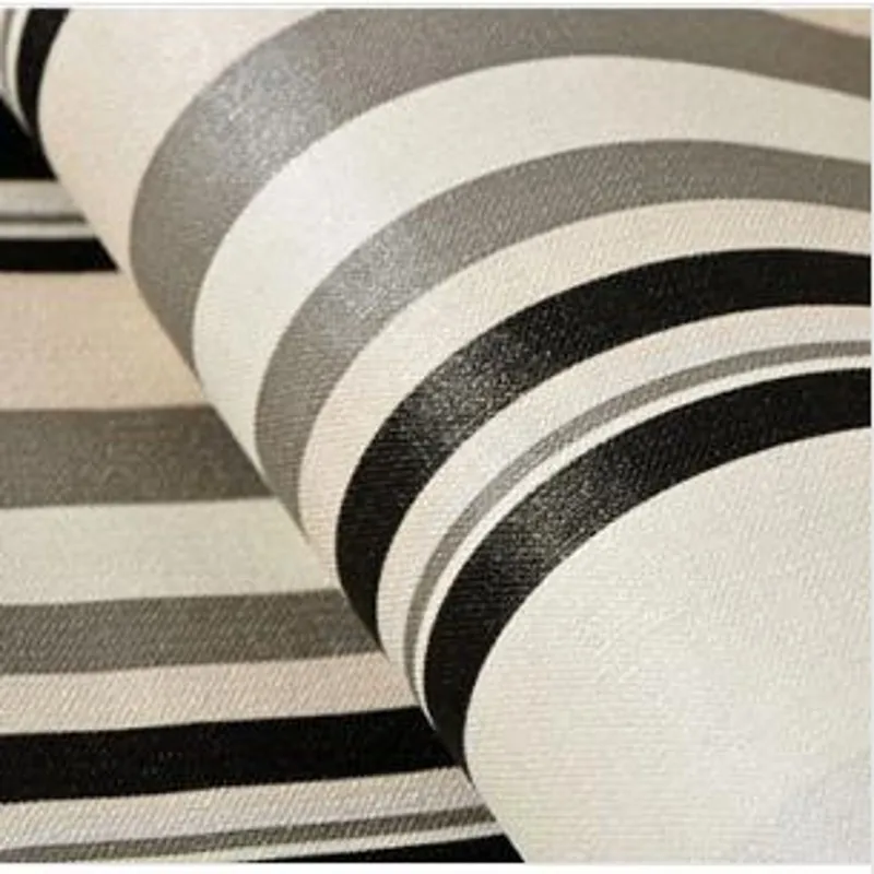 Обои для гостиной обои в черно-белые вертикальные полоски серый фон спальни ТВ |