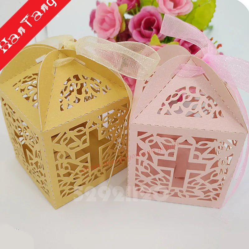 25 шт. Свадебная подарочная коробка скрещивание коробки для конфет Baby Shower или день рождения для крещения и причастия пасхальное украшение 5Z