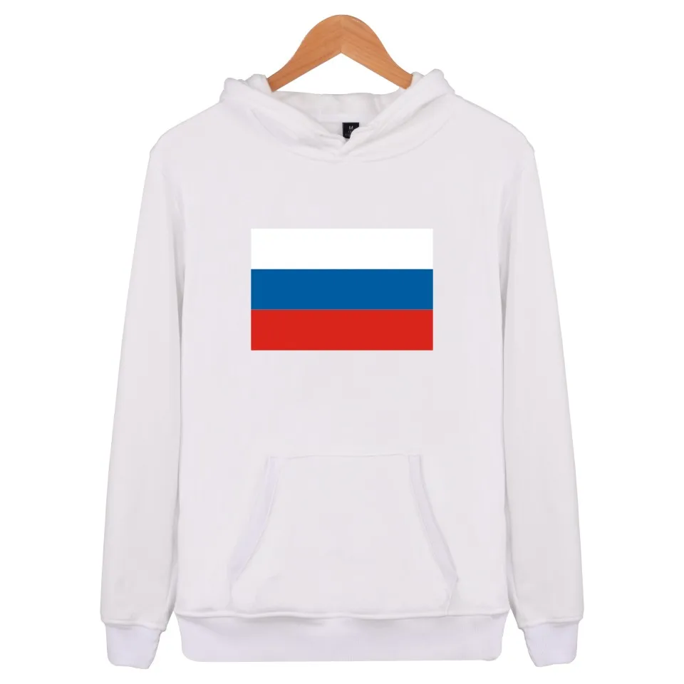 Толстовки с капюшоном флаг России мужская и женская зимняя одежда хлопковые