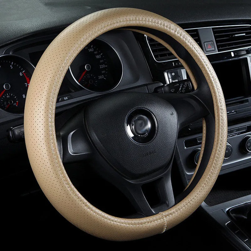 Leather Steering wheel Cover For Mercedes Benz GLK BMW g30 g38 39/40cm Covers on funda volante Mitsubishi Pajero | Автомобили и