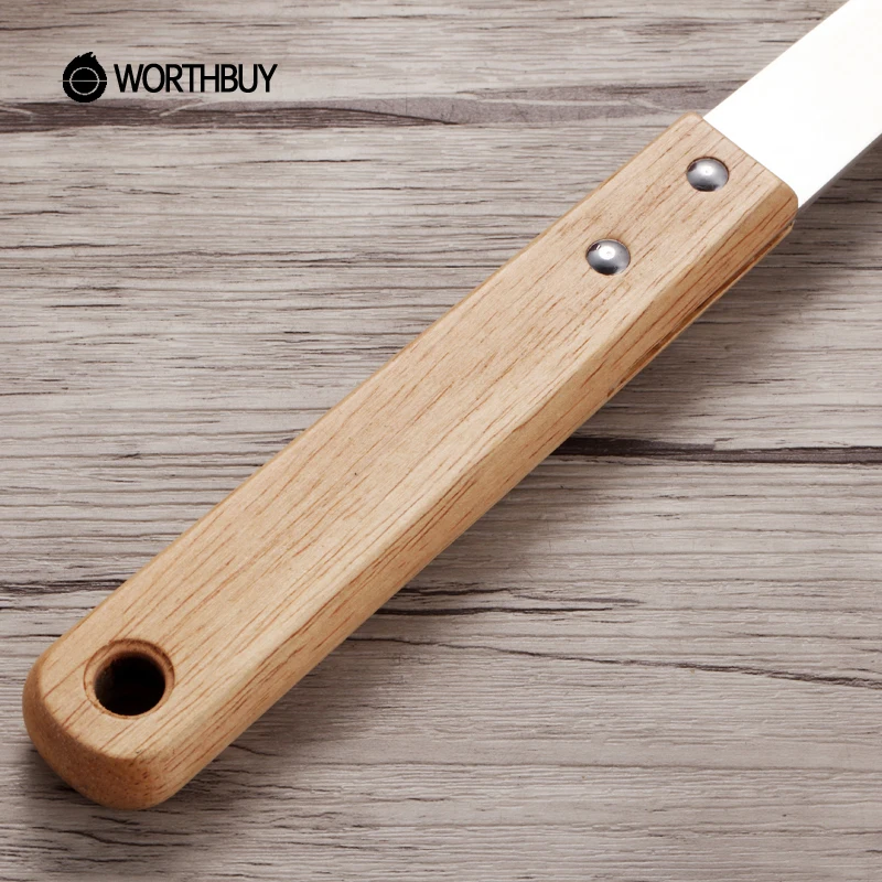 WORTHBUY набор кухонных инструментов из нержавеющей стали, кухонные аксессуары, лопатка для супа, ковш, набор посуды с деревянной ручкой