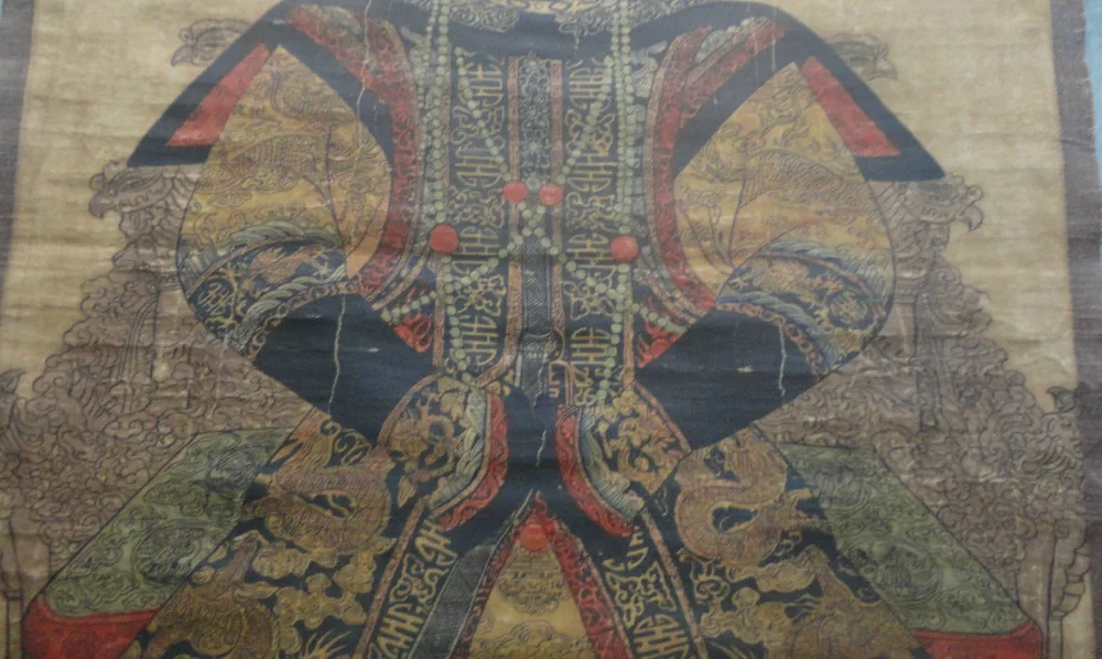 Бесплатная доставка Китайская Коллекционная старая картина прокрутки Династия