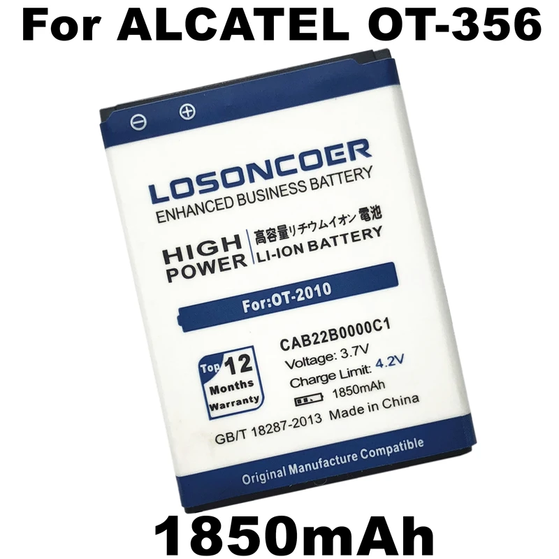 LOSONCOER 1850mAh CAB22B0000C1 запасная батарея для ALCATEL OT 665X 356 2010 2010D батарея|Аккумуляторы