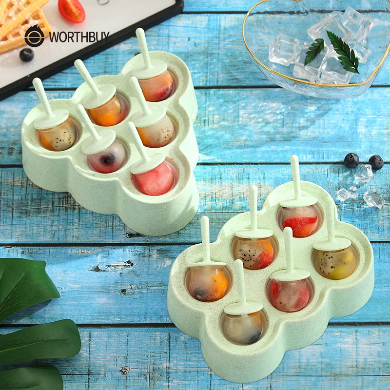 WORTHBUY 6 ячеек форма для мороженого Форма Фруктового | Дом и сад