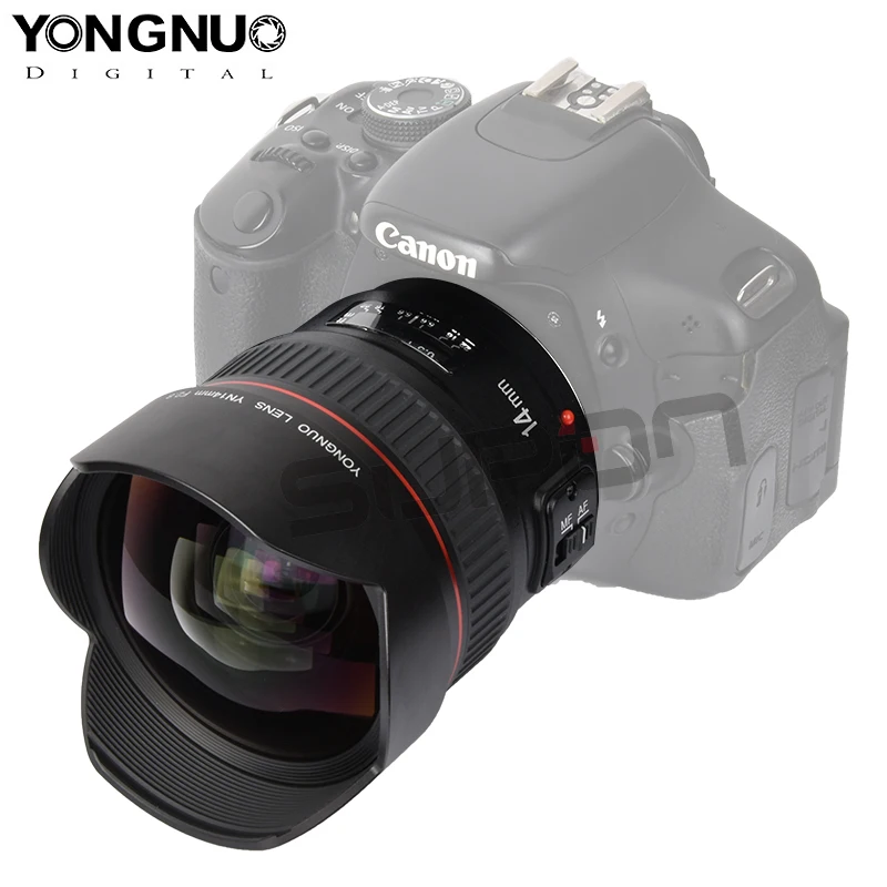 Новое поступление ультраширокоугольный объектив YONGNUO YN14mm AF MF F2.8 для камеры Canon 60d
