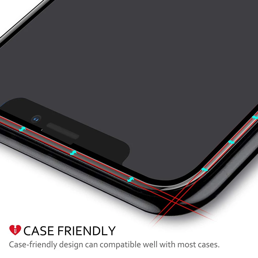 2 шт Полное клеевое закаленное стекло для iPhone X 7 8 Plus защита экрана полное покрытие стекло для iPhone XR XS Max