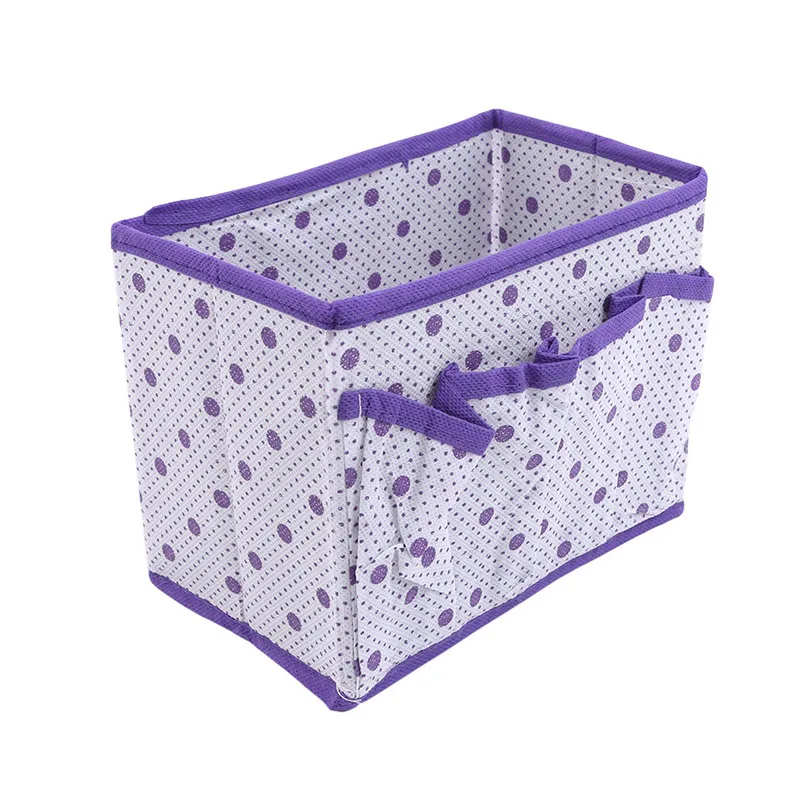 Складная коробка для макияжа в горошек косметическая хранения жидкости нетканый