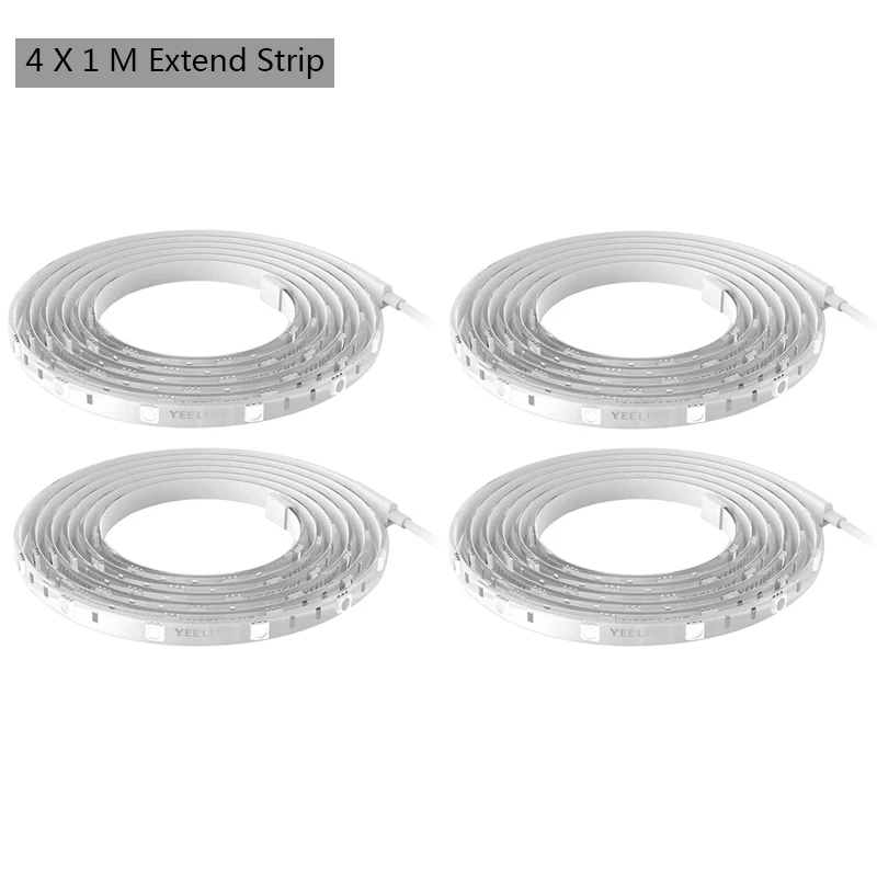 4x Extend wire Yeelight 2 м ЕС штекер RGB светодиодный WiFi смарт-лайтстрип для Alexa Google домашний помощник для приложения интеллектуальные сцены - Испускаемый цвет: 4x Extend wire