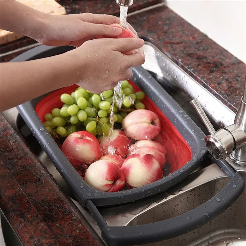 EPASUN ситечко для кухни дуршлаг корзина для слива Складная Cocina аксессуары для мытье овощей сито для фруктов Cocina