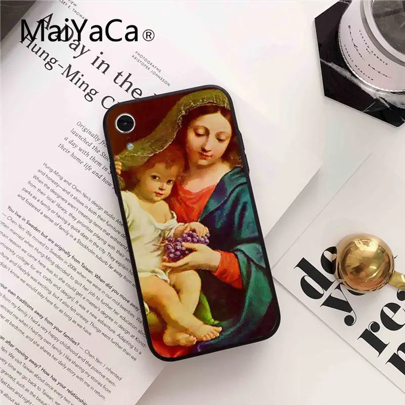 MaiYaCa Virgin Mary Christian Christmas замечательный популярный чехол для телефона iPhone 8 7 6 6S Plus X XS