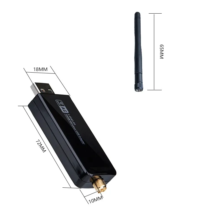 802.11AC 1200 Мбит/с USB беспроводная сетевая карта 2,4G/5G двухдиапазонный USB Wifi адаптер USB3.0 интерфейс с 2dBi антенной Wifi приемник