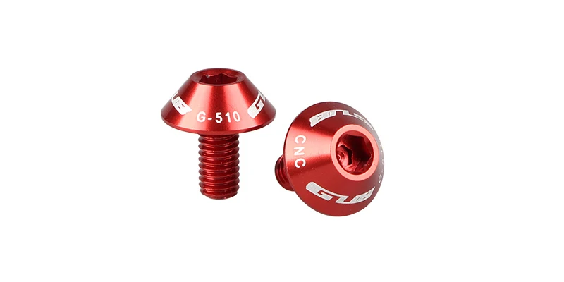 Red 2 шт./лот GUB G-510 велосипедный флягодержатель болты CNC 7075 Алюминиевый сплав M5* 12 мм Винты Держатель для велосипеда кронштейн стойка для чайника - Цвет: Red