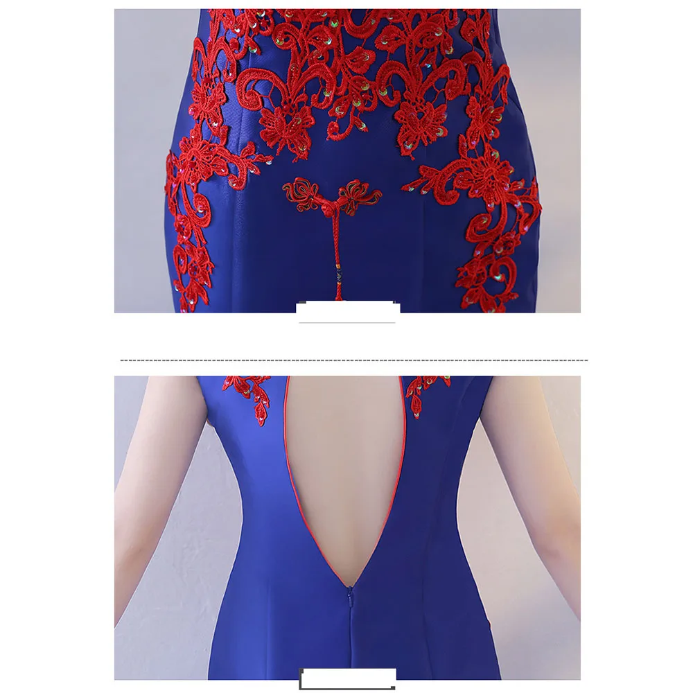 Винтажное Открытое вечернее платье китайские женские сексуальные платья