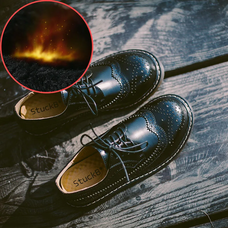 Velvet Black QPFJQD/ обувь с перфорацией типа «броги» из натуральной коровьей кожи; женская повседневная обувь на плоской подошве в британском стиле; женские оксфорды; винтажные модельные туфли на шнуровке - Цвет: Velvet Black