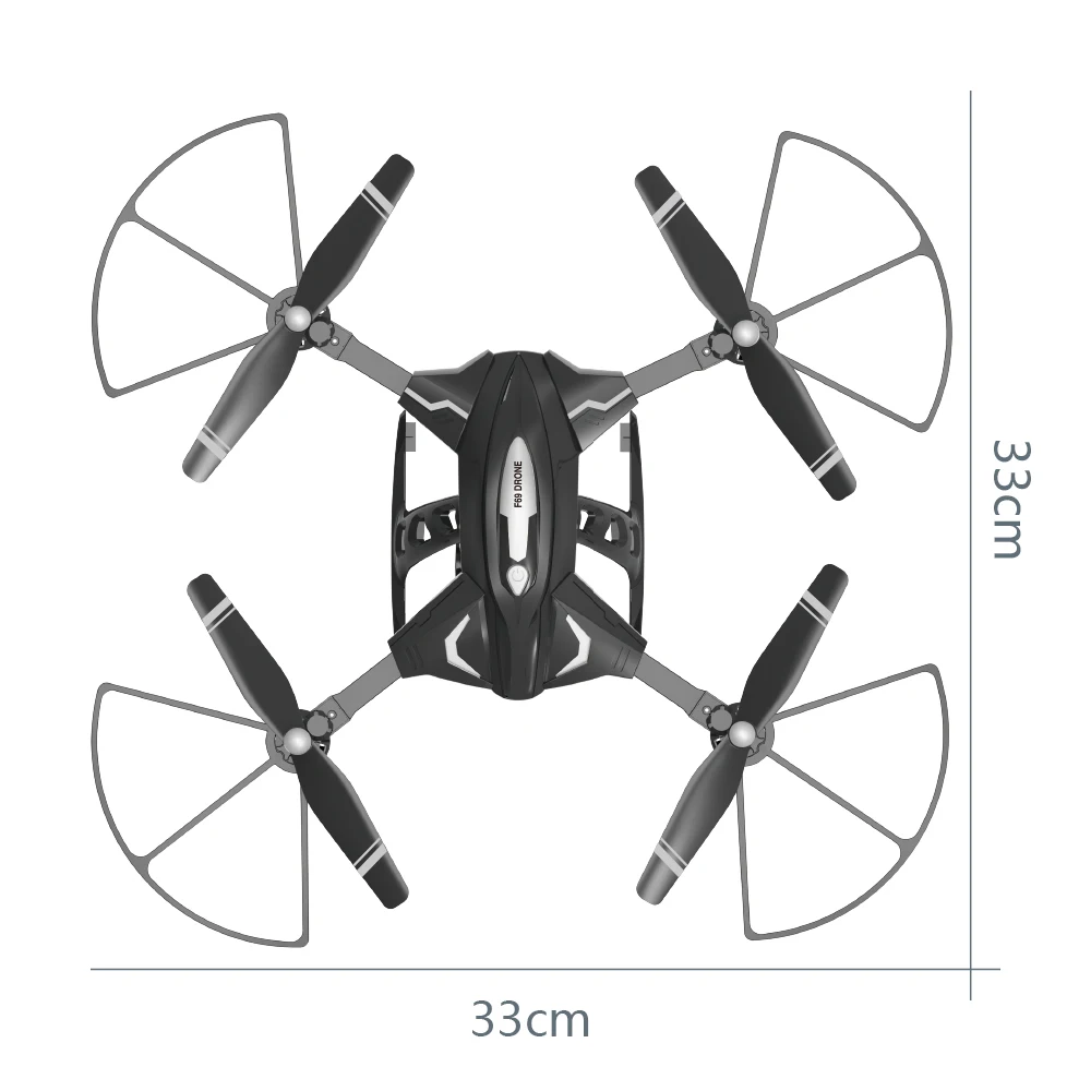 Беспилотный летательный аппарат F69 дистанционного Управление Wi-Fi FPV, 480 P/1080 P HD Камера 6-осевой воздушной игрушка 2,4G 4CH Складная самолет фон для фотосъемки фотографии, видео