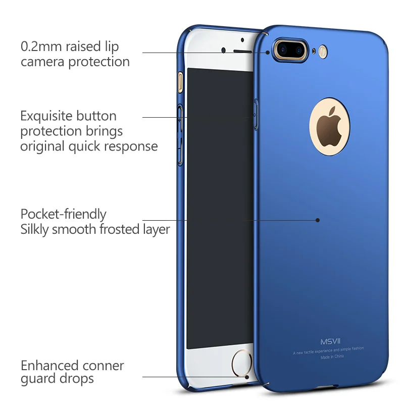 Msvii Case For iPhone 7 Plus Cover Ultra Thin Hard PC Back Apple iPhone7 7Plus Full Protectro Phone Coque Shell |