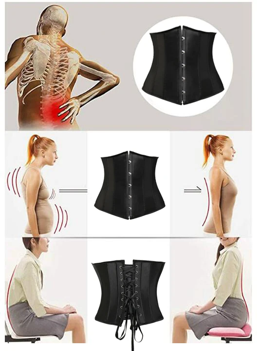 X Plus Size Sexy Gothic Corset Bustier Waist Cincher Steampunk Underbust Slimming Satin Embroidered | Женская одежда