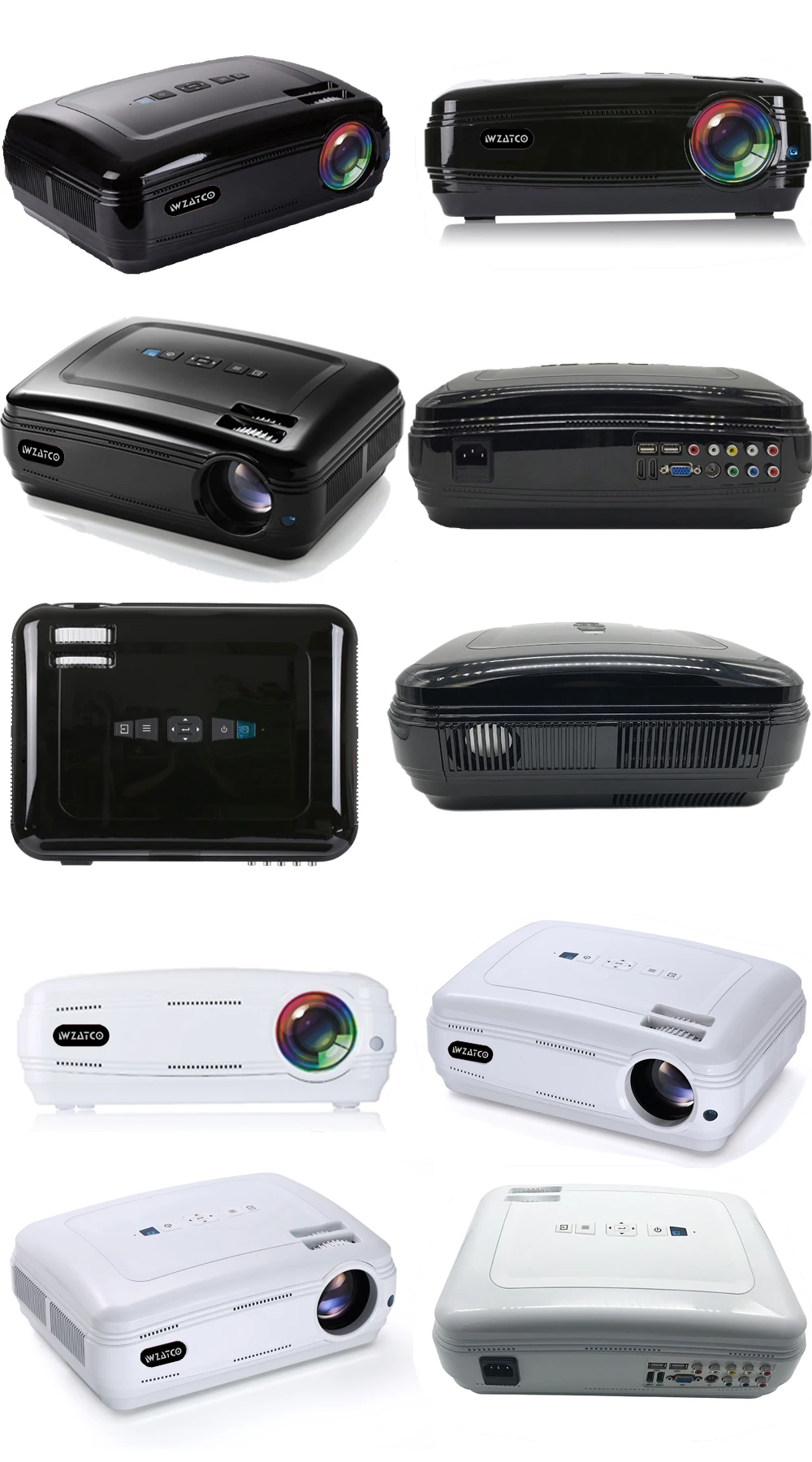 WZATCO CTL60 Android 9,0 wifi 5500 люмен full HD Портативный ТВ светодиодный проектор 1080P 4K видео игры HDMI мультимедийный ЖК-проектор для домашнего кинотеатра
