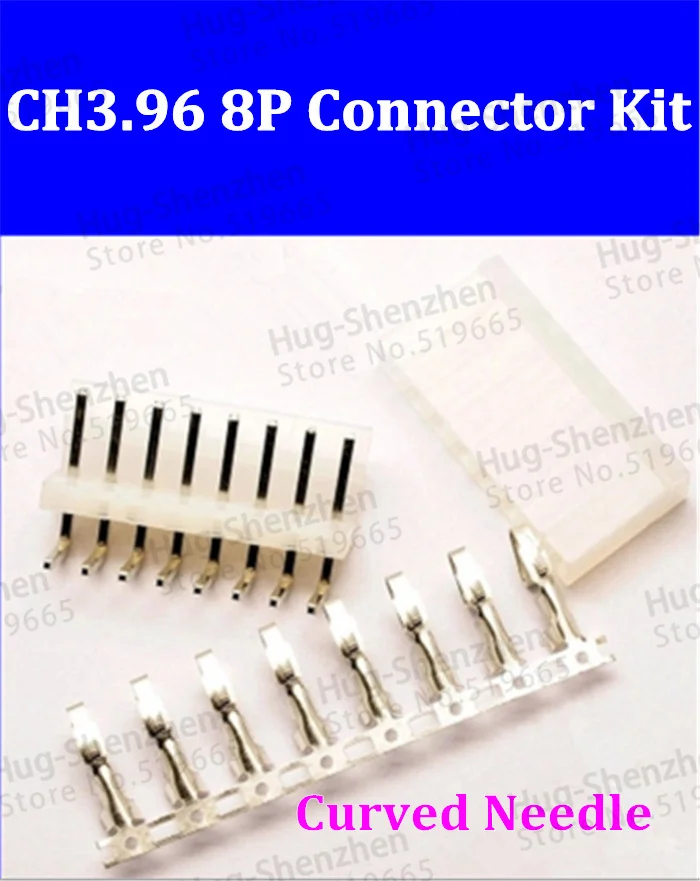 

CH3.96 CH3.96-8PIN 8-Pin male and female Connector Spacing 3.96mm (Plug + Curved Seat + terminals pin ) 90 degree