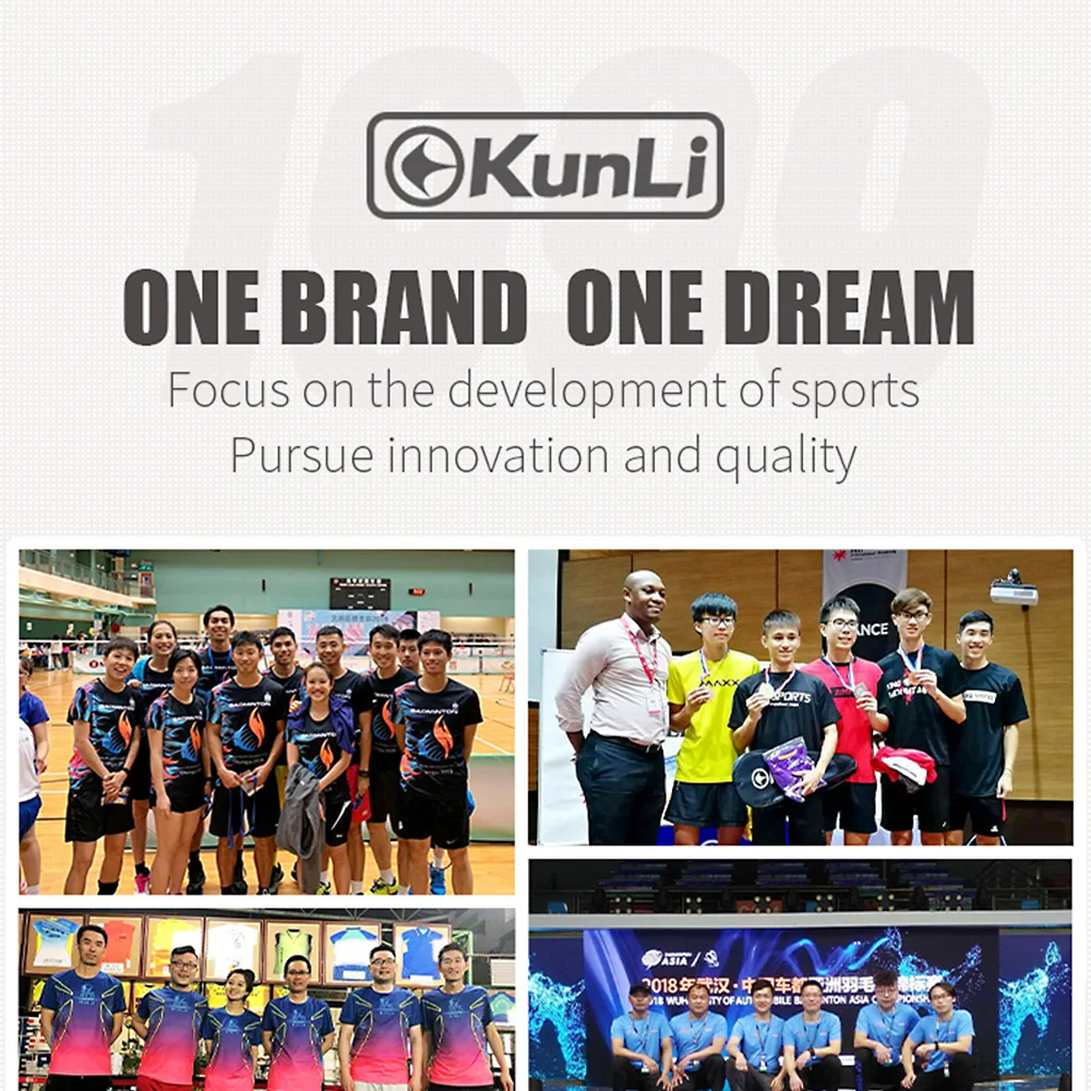 Kunli short tennis shirt men outdoor sports badminton clothing running clothing T-shirt basketball Volleyball shirt