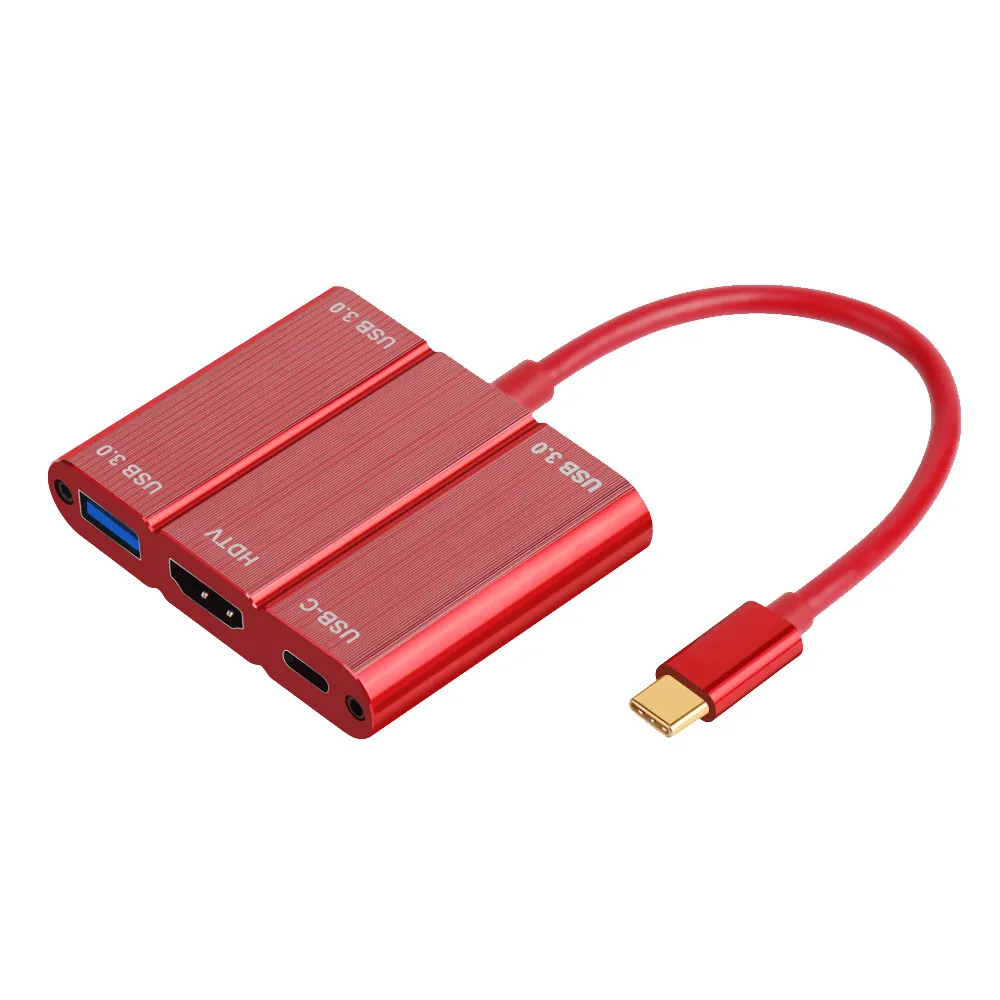 Док-станция CARPRIE Type-C адаптер USB 3 0 Type C 4K HDMI Hub 90 Вт зарядная док-станция 5 в 1 PD