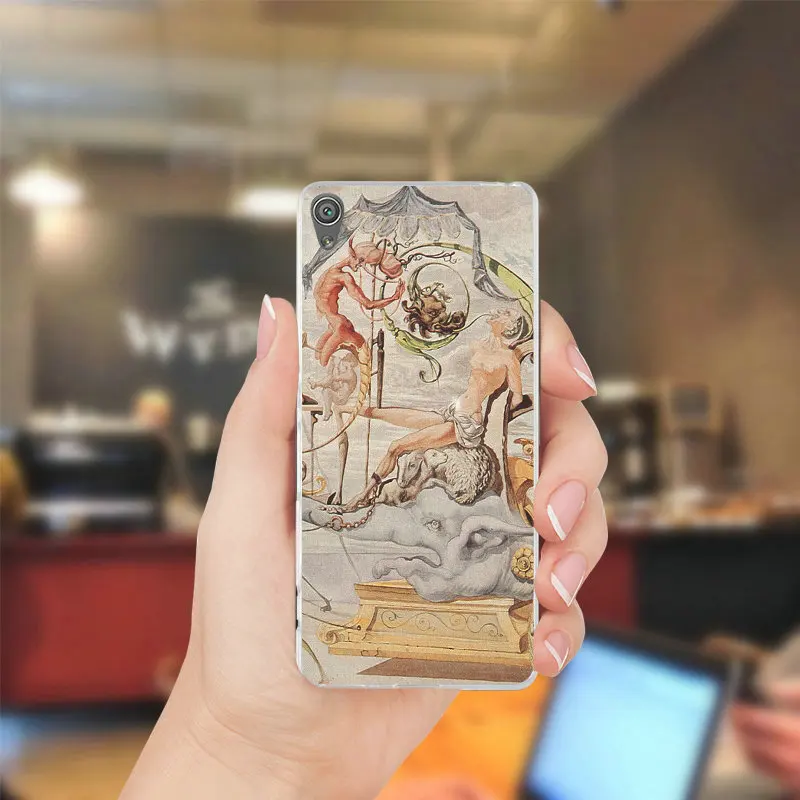 Salvador Dali абстрактного искусства Мягкие TPU силиконовая случаи телефона для Sony Xperia XZ