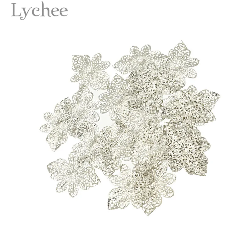 Lychee Life 20 шт. строительные цветы ломтик полый бант украшение для скрапбукинга