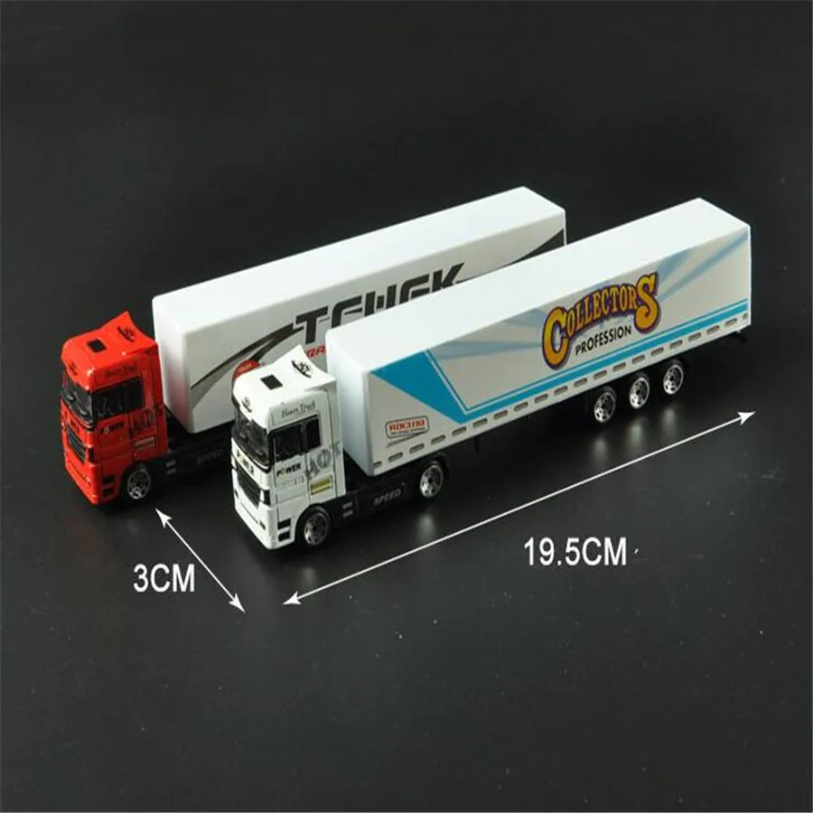 4pcs/lot 1/87 Scale Children's Alloy Car Model Transporter Container Truck Boy Toy Gift For Ho Train Layout | Игрушки и хобби