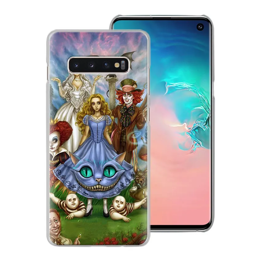Алиса в стране чудес чеширские кошки Чехол для телефона для samsung Galaxy S10e S10 Plus S7 S8 S9 Plus Note 8 9 10 Plus M30 жесткий чехол