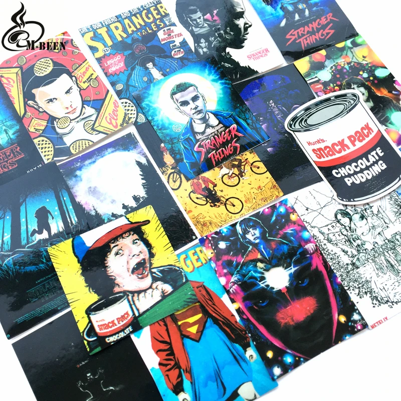 18 шт./лот наклейки с американским фильмом странные вещи для ноутбука сумка на