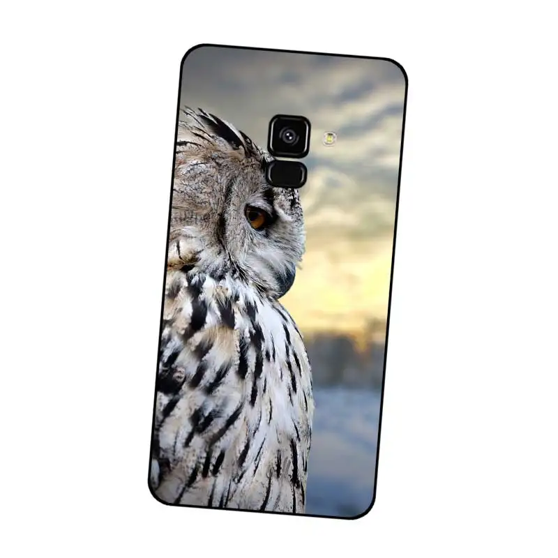 P159 Owl Cute Black Silicone Case Cover For Samsung Galaxy J2 J3 J4 J5 J6 J7 J8 Pro Plus Prime 2018 2017 |