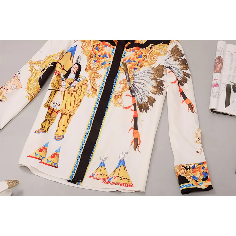 Качественные европейские женские Инди фолк 2 шт. Набор Винтажный узор Печать