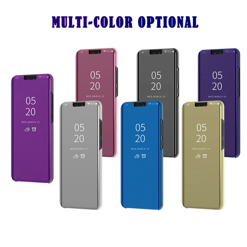 

NTSPACE Smart APP Mirror Flip Case For Huawei Y5 Y6 Y7 Y9 2018 Leather Flip Stand Back Cover For Huawei Y9 2019 Y7 Prime Cases